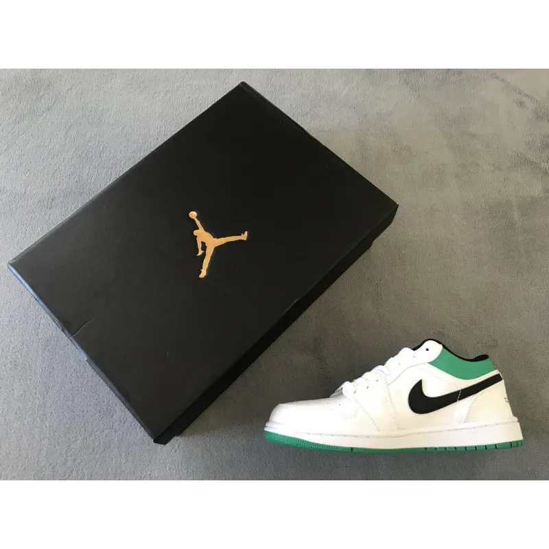 Air Jordan 1 Low White Lucky Green