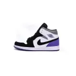 Air Jordan 1 Mid SE Black White Purple