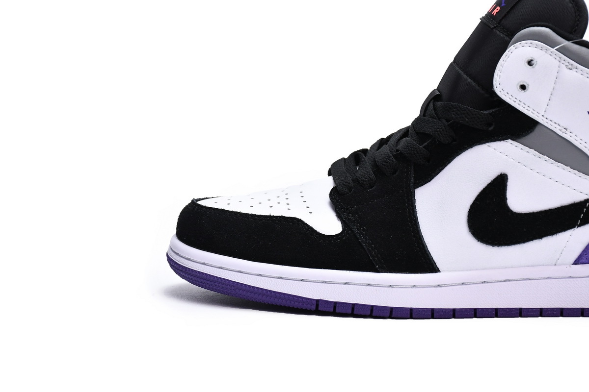 Air Jordan 1 Mid SE Black White Purple