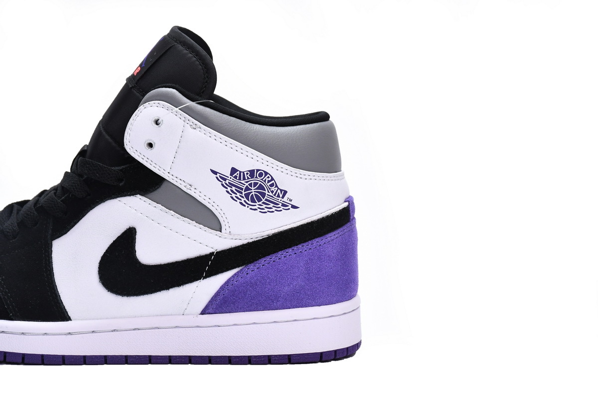 Air Jordan 1 Mid SE Black White Purple