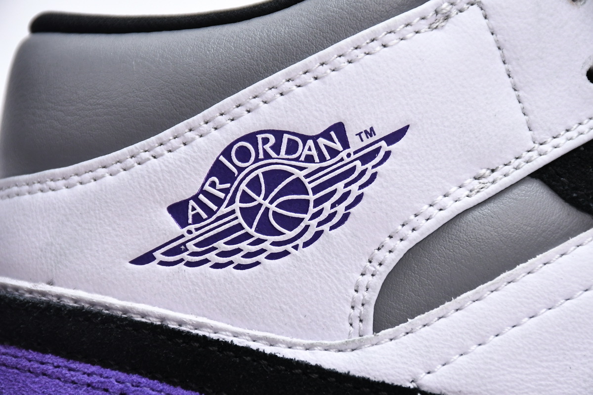 Air Jordan 1 Mid SE Black White Purple