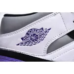Air Jordan 1 Mid SE Black White Purple