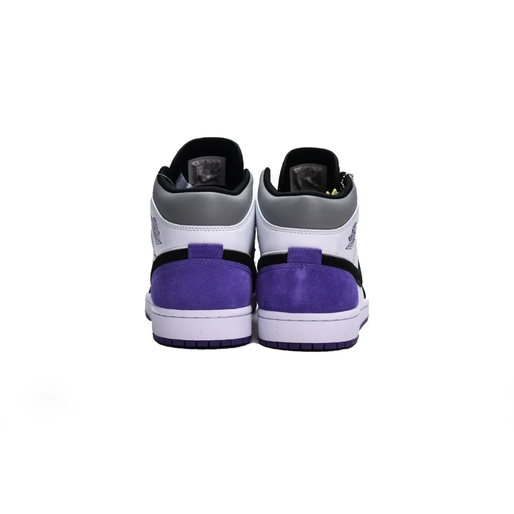 Air Jordan 1 Mid SE Black White Purple
