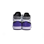 Air Jordan 1 Mid SE Black White Purple