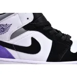 Air Jordan 1 Mid SE Black White Purple