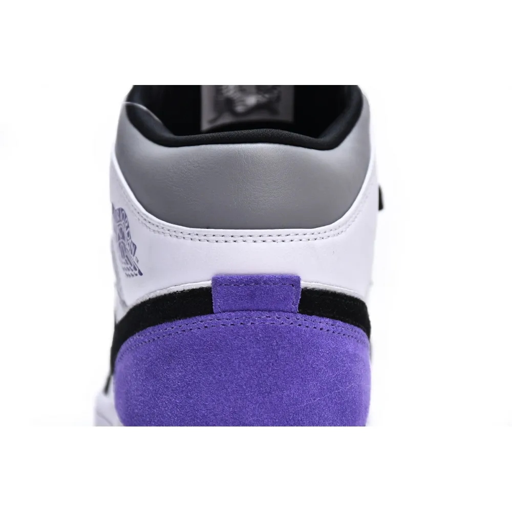 Air Jordan 1 Mid SE Black White Purple