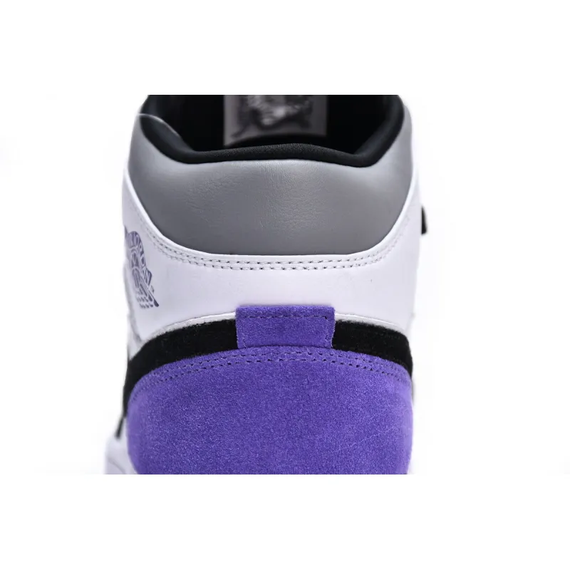 Air Jordan 1 Mid SE Black White Purple