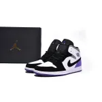 Air Jordan 1 Mid SE Black White Purple