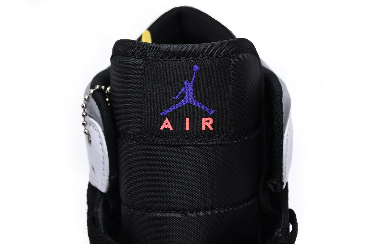 Air Jordan 1 Mid SE Black White Purple