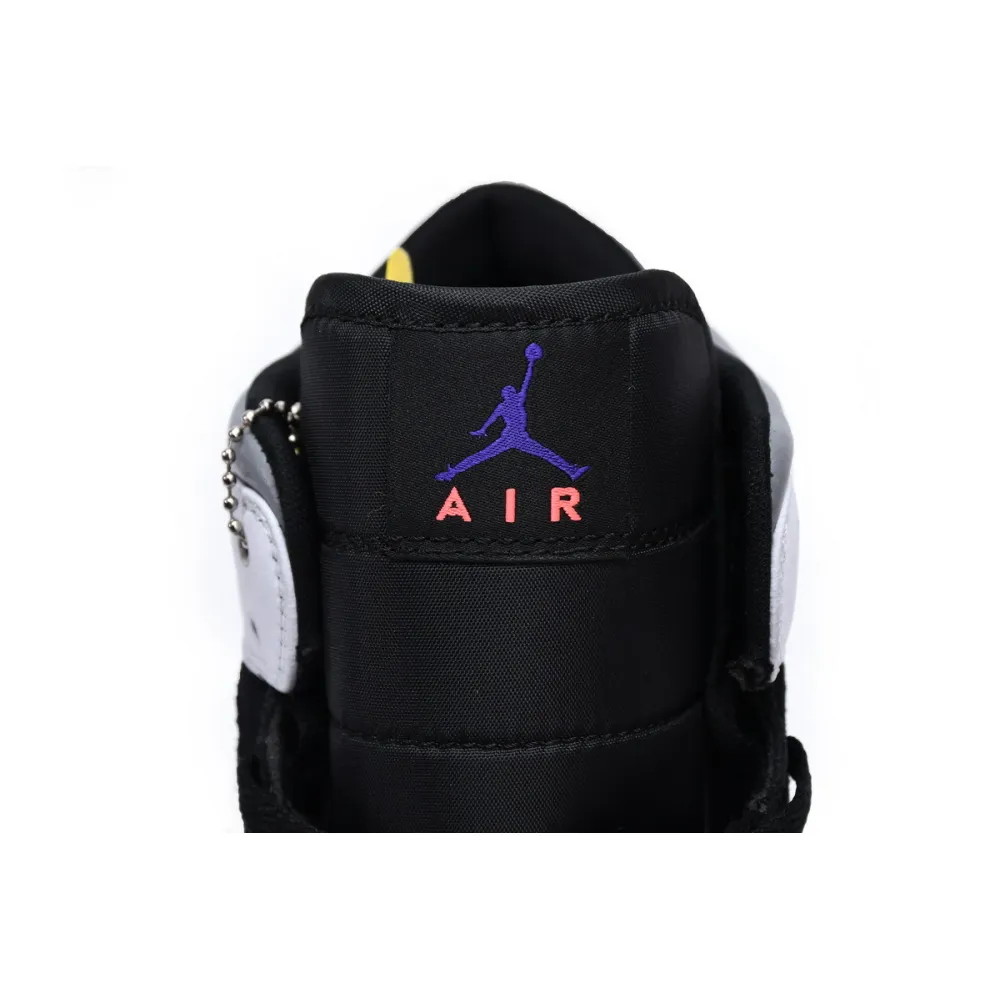 Air Jordan 1 Mid SE Black White Purple