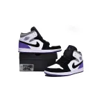 Air Jordan 1 Mid SE Black White Purple