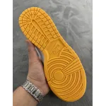 Nike Dunk Low White/Orange Blaze-Gold