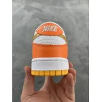 Nike Dunk Low White/Orange Blaze-Gold