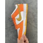 Nike Dunk Low White/Orange Blaze-Gold