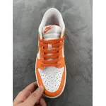 Nike Dunk Low White/Orange Blaze-Gold