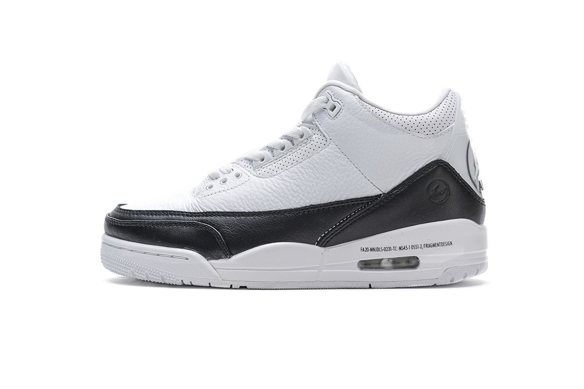 OWF Fragment Design x Air Jordan 3 Black White  