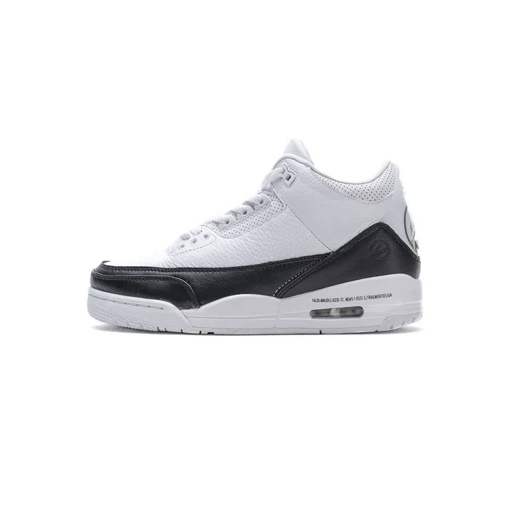 OWF Fragment Design x Air Jordan 3 Black White  