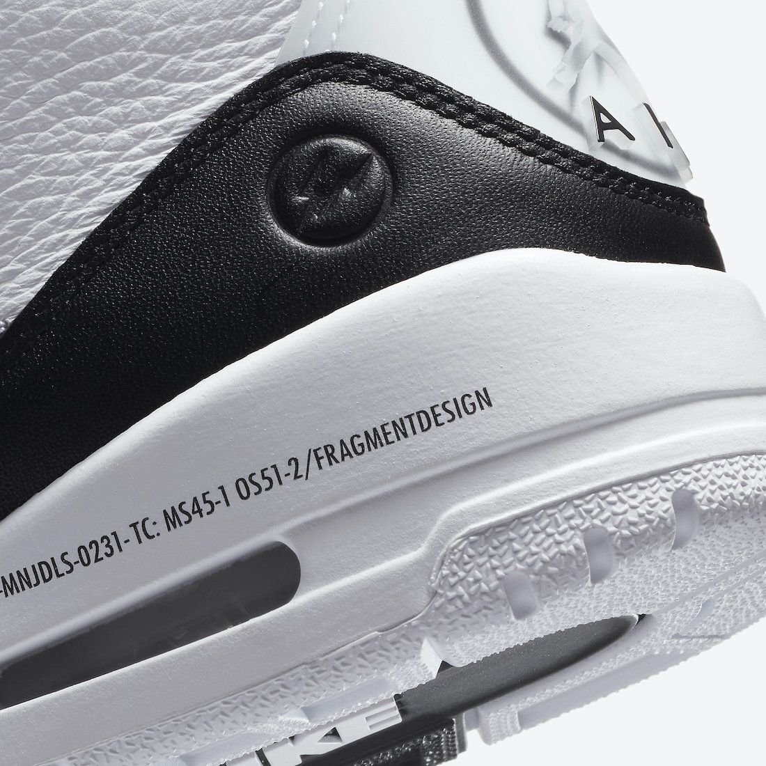 OWF Fragment Design x Air Jordan 3 Black White  