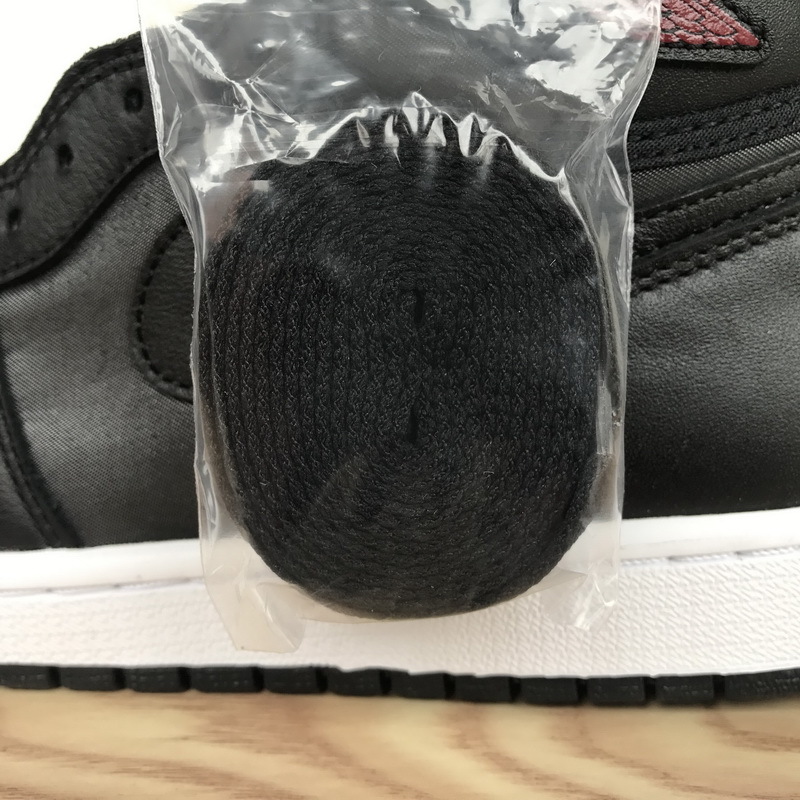 Air Jordan 1 Retro High Black Satin Gym Red