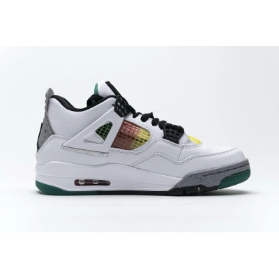 OWF Air Jordan 4 Retro Lucid Green Rasta (W) AQ9129-100 02