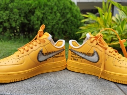 Off-White x Nike Air Force 1 Low University Gold DD1876-700 review Ogtony，ogtony，TonyShoes，Tonyshoe，tonyshoes，tonyshoe 02