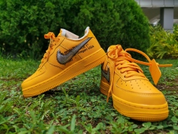 Off-White x Nike Air Force 1 Low University Gold DD1876-700 review Ogtony，ogtony，TonyShoes，Tonyshoe，tonyshoes，tonyshoe 03