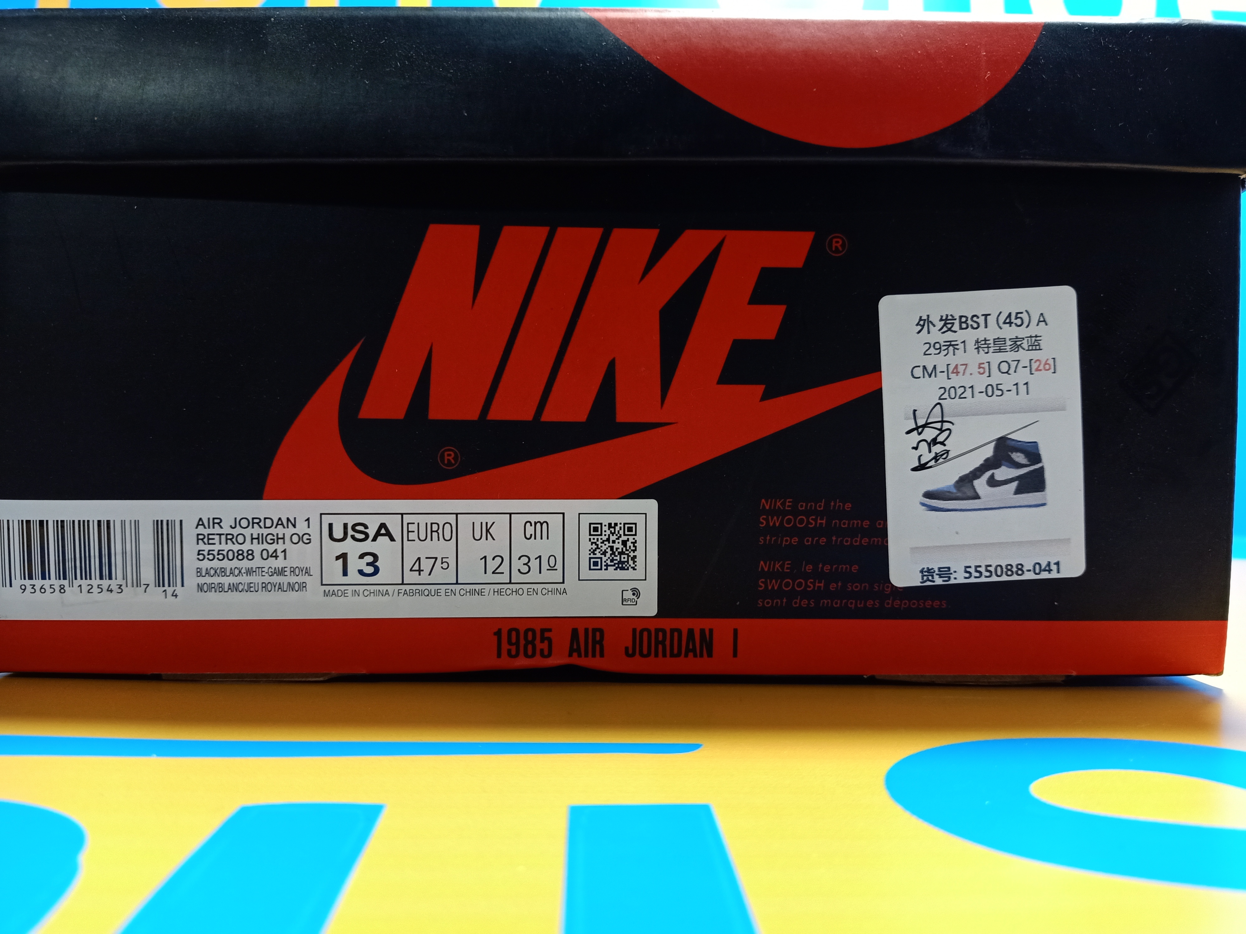 Og Tony Air Jordan 1 Retro High Royal Toe 555088-041 review Ogtony，ogtony，TonyShoes，Tonyshoe，tonyshoes，tonyshoe 01