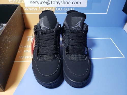 QC of Fake Jordan 4 Retro Black Cat (2020) CU1110-010 From Tonyshoe
