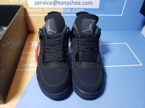 QC of Fake Jordan 4 Retro Black Cat (2020) CU1110-010 From Tonyshoe