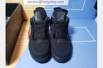 QC of Fake Jordan 4 Retro Black Cat (2020) CU1110-010 From Tonyshoe