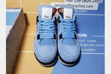 QC of Fake Jordan 4 SE University Blue CT8527-400 from Tonyshoe