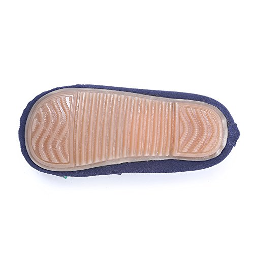 KISFLY Slip-on Leather Flat Oxford Shoes for Toddler Baby Girl Blue