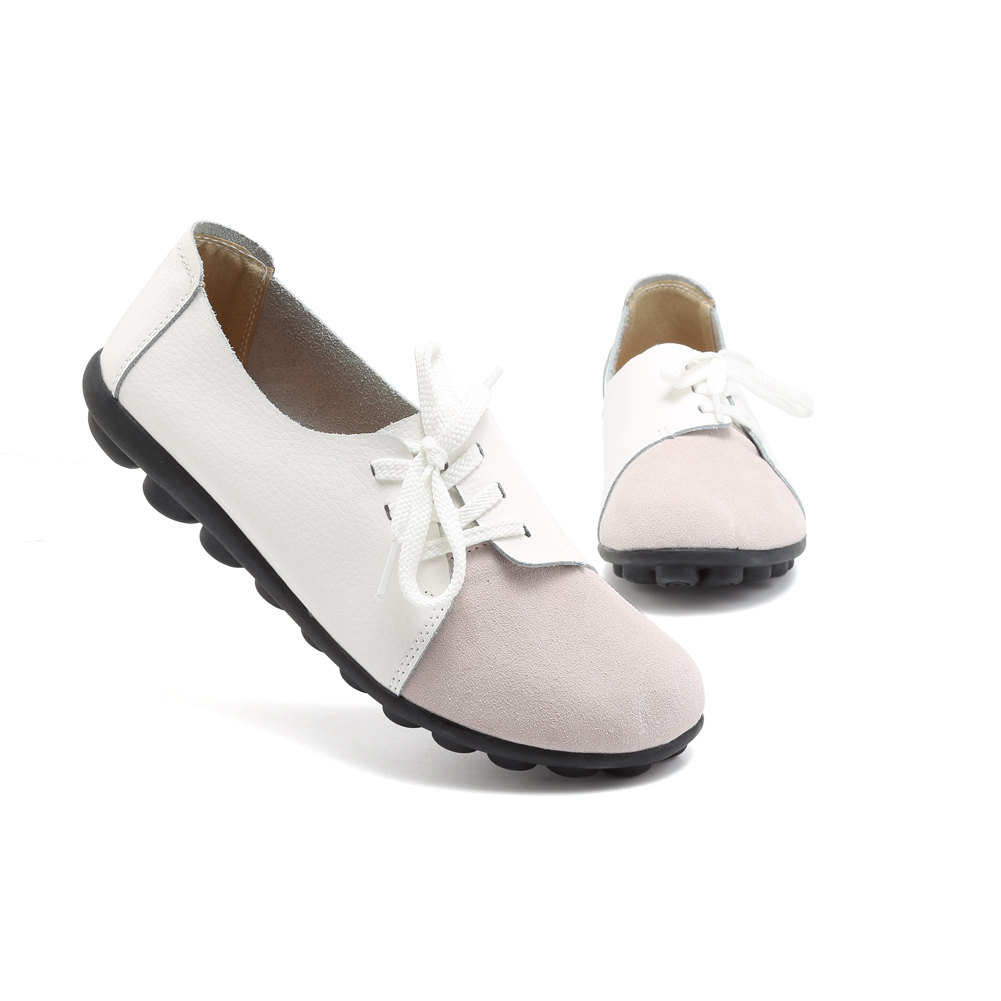 Slip on Leather Loafers for Women Comfortable Walking Driving Flat Shoes