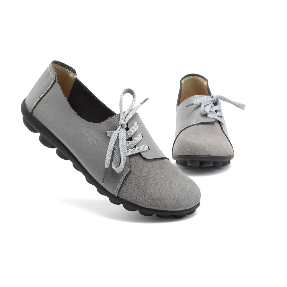 Slip on Leather Loafers for Women Comfortable Walking Driving Flat Shoes