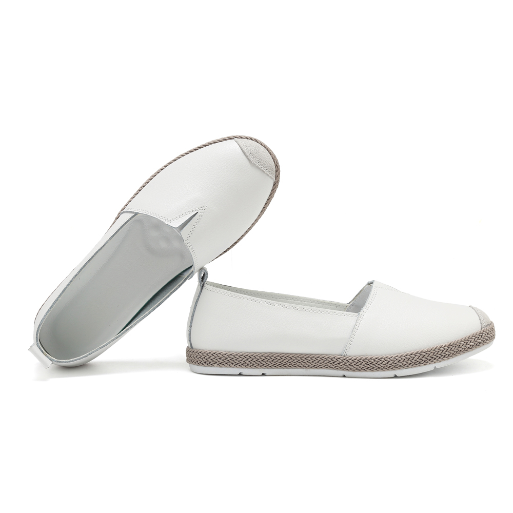 Women Leather Loafers Slip on Summer Comfort Walking Driving Flat Shoes