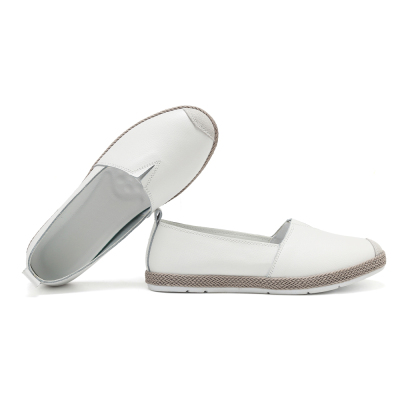 Women Leather Loafers Slip on Summer Comfort Walking Driving Flat Shoes 01