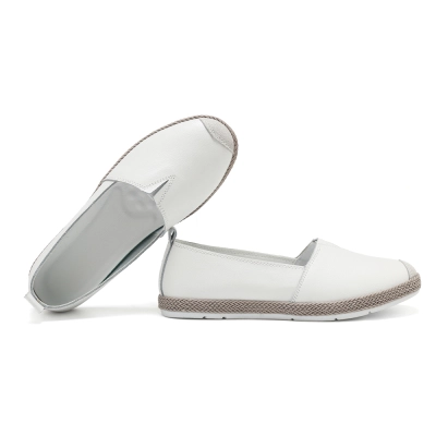 Women Leather Loafers Slip on Summer Comfort Walking Driving Flat Shoes 01