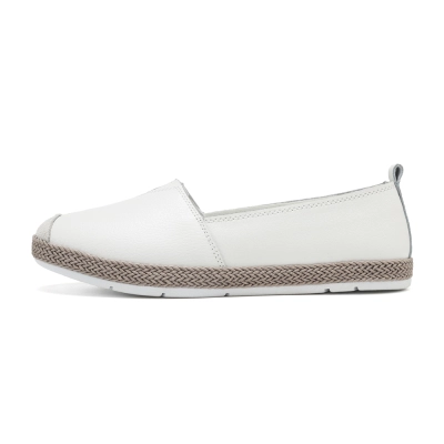 Women Leather Loafers Slip on Summer Comfort Walking Driving Flat Shoes 02