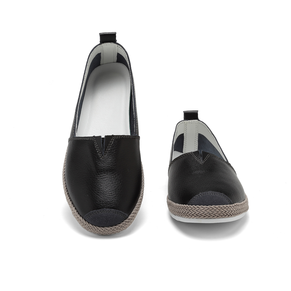 Women Leather Loafers Slip on Summer Comfort Walking Driving Flat Shoes