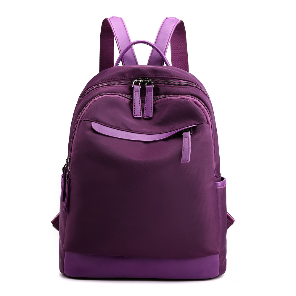 Nylon Casual Daypack Earphone Hole Lightweight Travel Backpack Waterproof School Bags for Women 