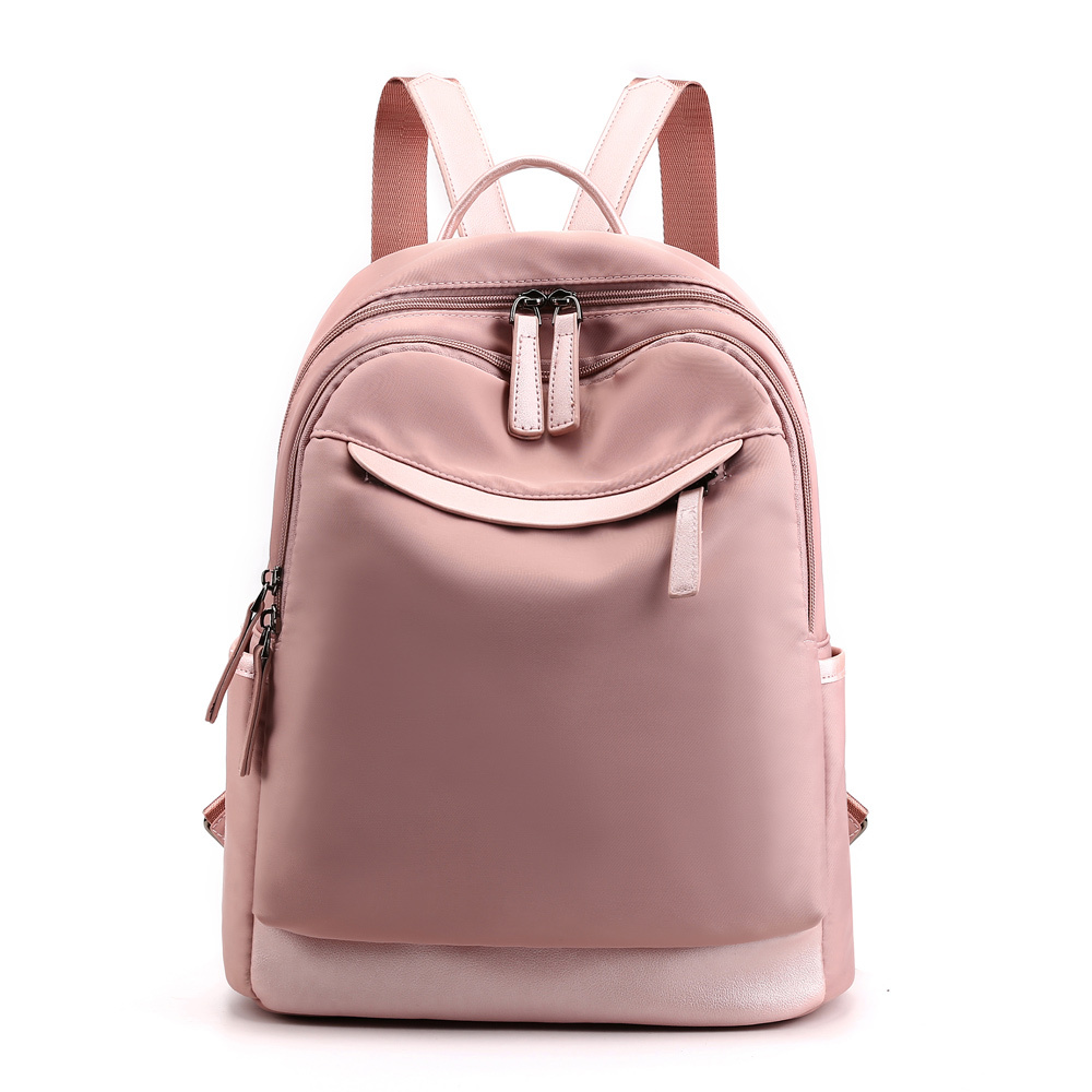 Nylon Casual Daypack Earphone Hole Lightweight Travel Backpack Waterproof School Bags for Women 