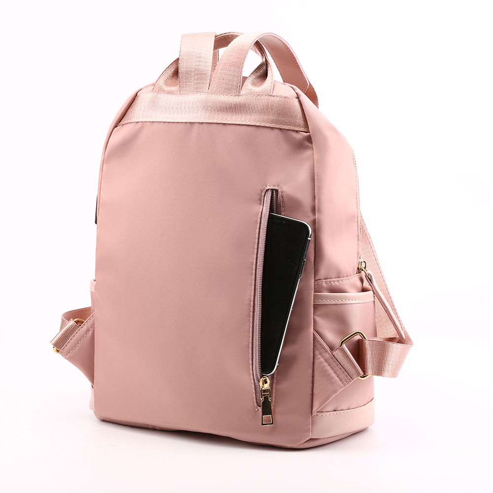 Travel Backpack with USB Charging Port Earphone Hole Nylon Casual Daypack Lightweight Waterproof School Bags for Women 