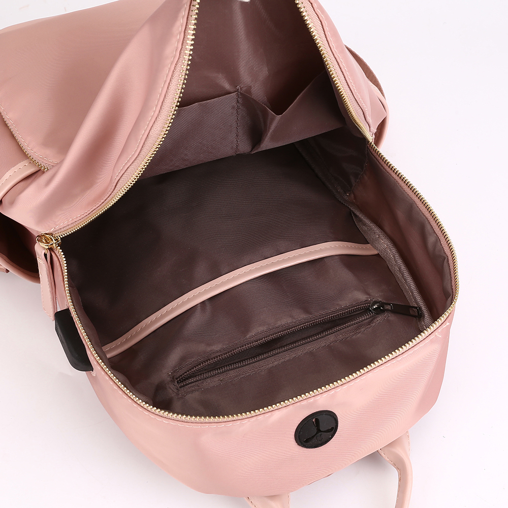 Travel Backpack with USB Charging Port Earphone Hole Nylon Casual Daypack Lightweight Waterproof School Bags for Women 