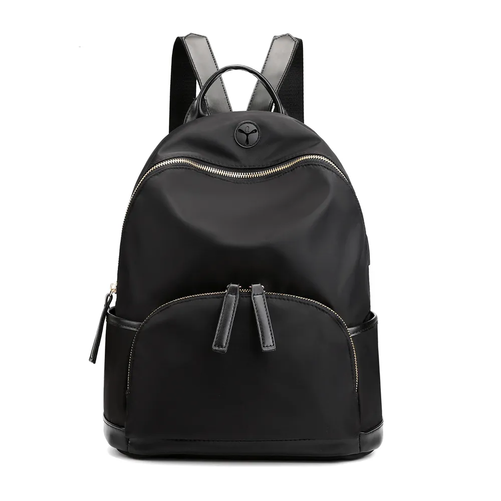 Travel Backpack with USB Charging Port Earphone Hole Nylon Casual Daypack Lightweight Waterproof School Bags for Women 