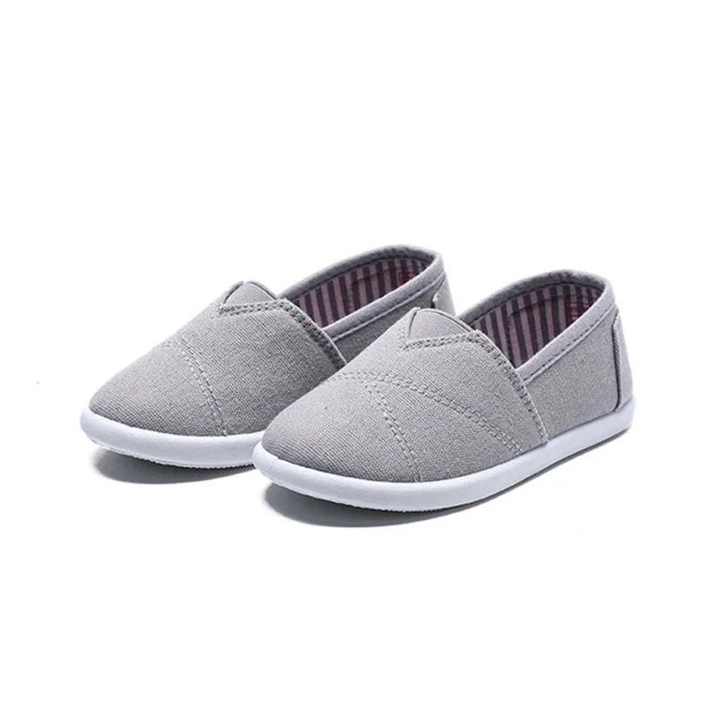 Toddler Sneakers Slip on Anti-Slip Rubber Sole Casual Canvas Comfortable Walking Shoes