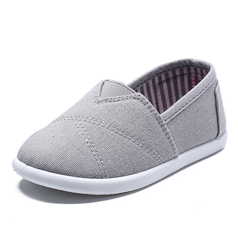 Toddler Sneakers Slip on Anti-Slip Rubber Sole Casual Canvas Comfortable Walking Shoes