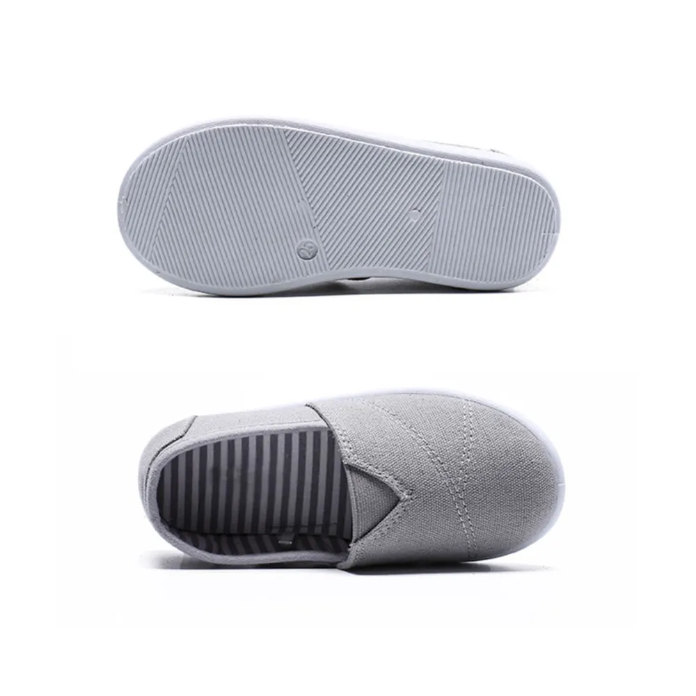 Toddler Sneakers Slip on Anti-Slip Rubber Sole Casual Canvas Comfortable Walking Shoes