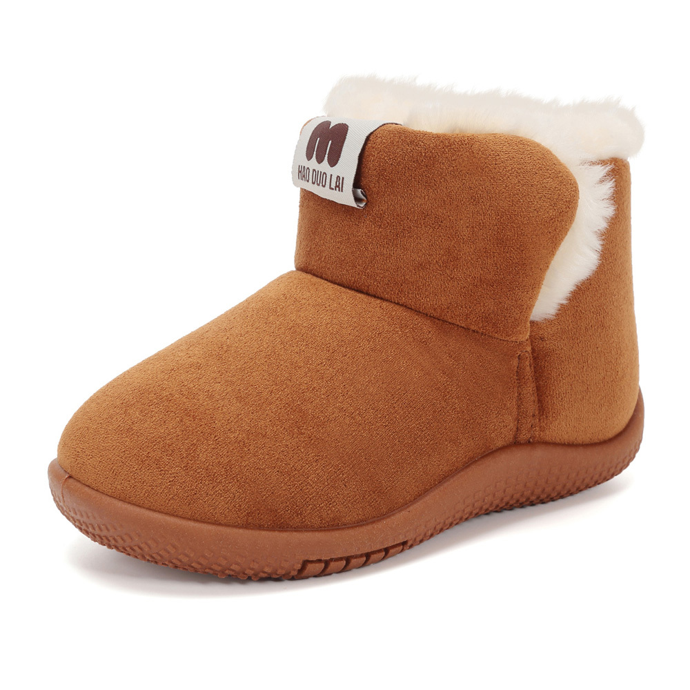 Toddler 2019 New Casual Winter Warm Boots Fur Lined Shoes for Boys and Girls 