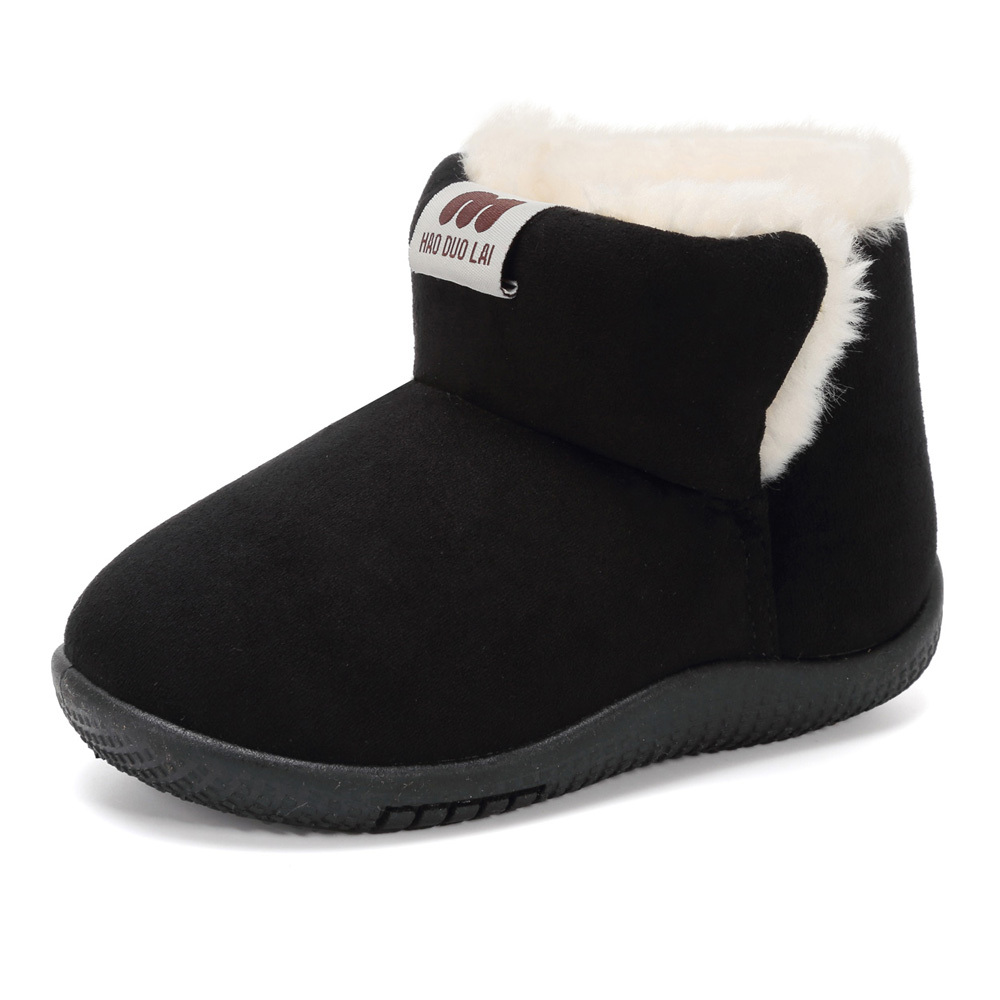 Toddler 2019 New Casual Winter Warm Boots Fur Lined Shoes for Boys and Girls 