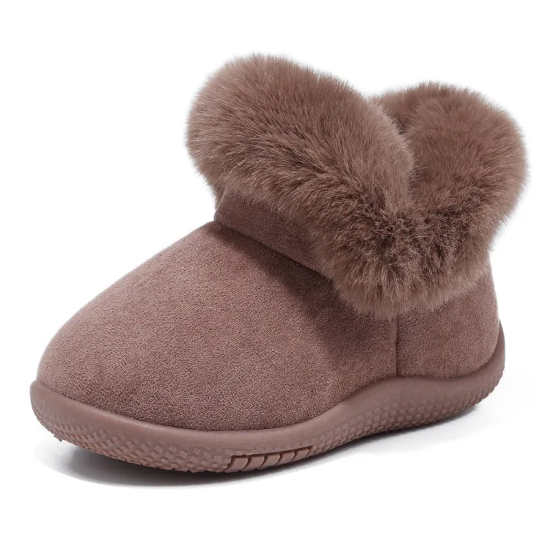 Toddler Winter Boots 2019 New Suede Fur Lined Warm Shoes